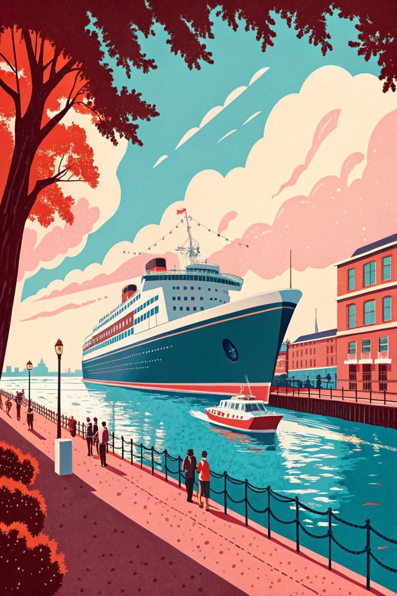 southampton city drawing for traveling lover poster by sichanhan
