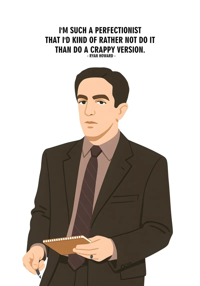Ryan Howard The Office quotes Backlit Folie von MoviesArt