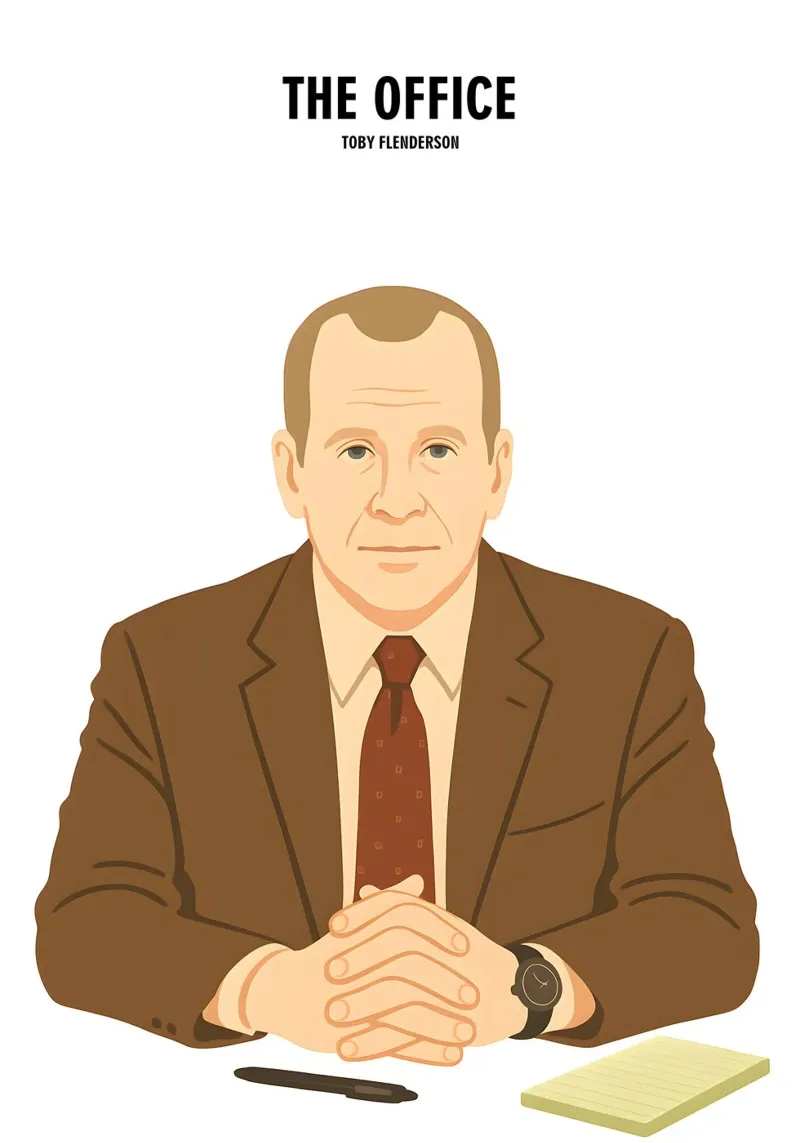 Toby Flenderson The Office pellicola backlit da MoviesArt