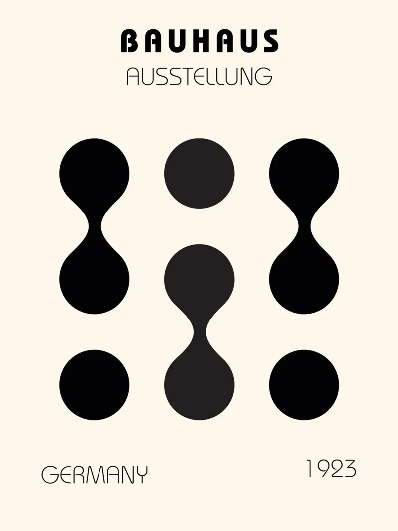 Forma e ritmo - Mostra del Bauhaus 1923 poster con telaio in alluminio da Studio Vibe