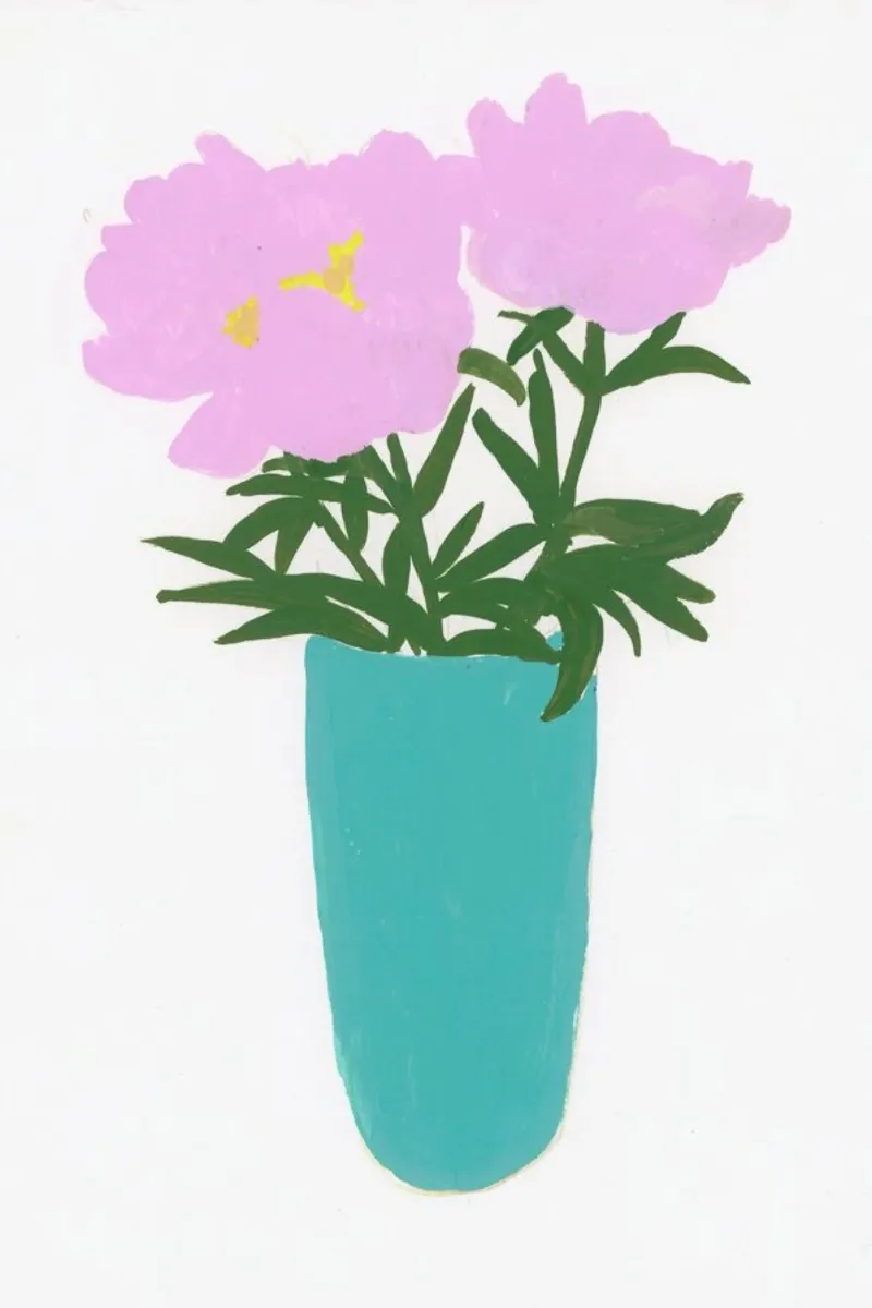 Peonies In A Vase pellicola backlit da Sonia Brittain