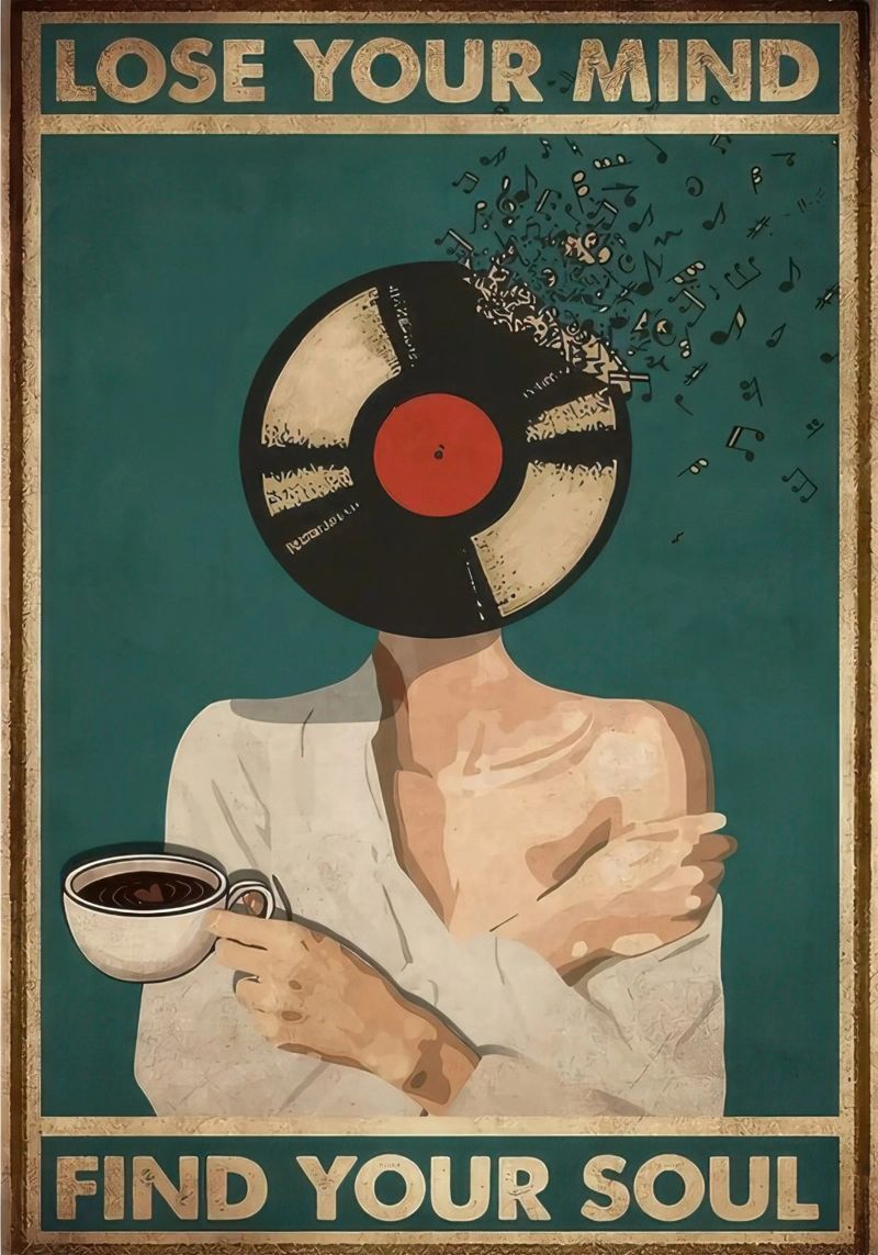 Lose Your Mind Find Your Soul Coffe girl poster by PROPAGANDA