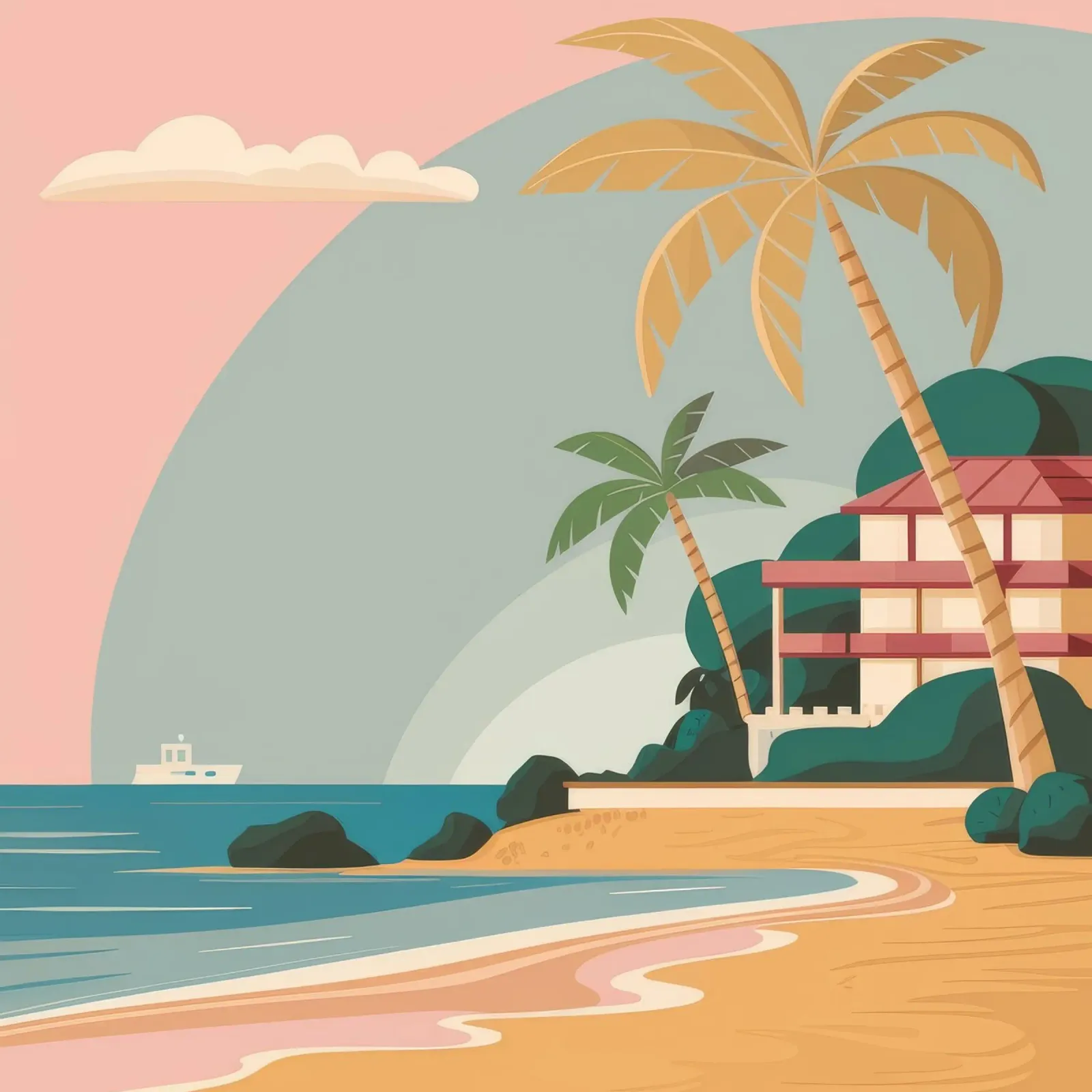 Pastel Beach Serenity Hahnemühle von Jasper Rune