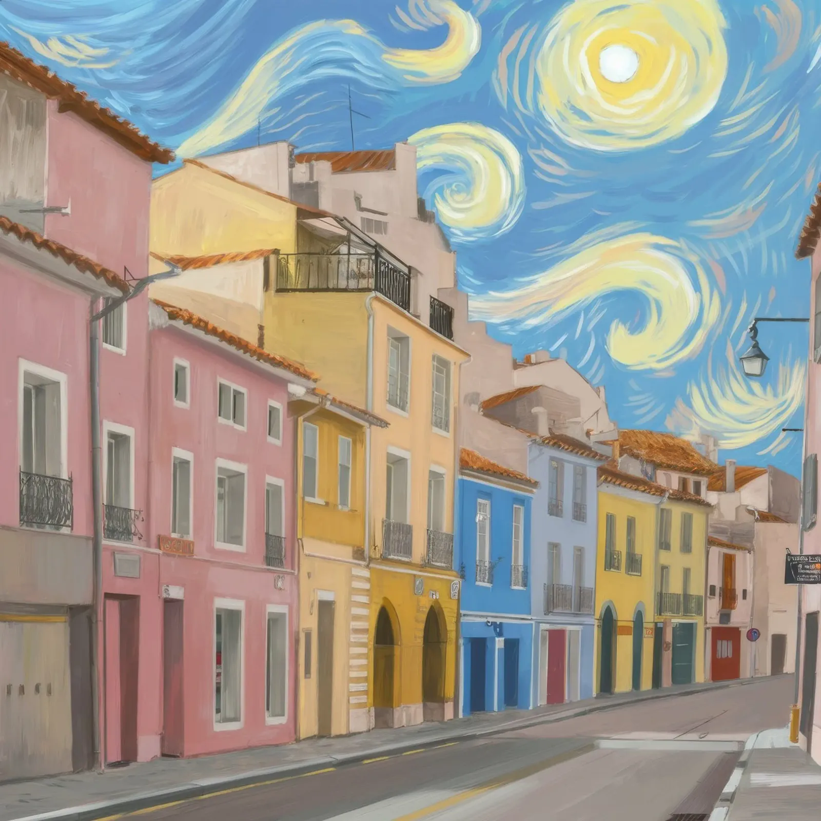 Via della Notte Stellata poster con telaio in plastica da Haven Mirage