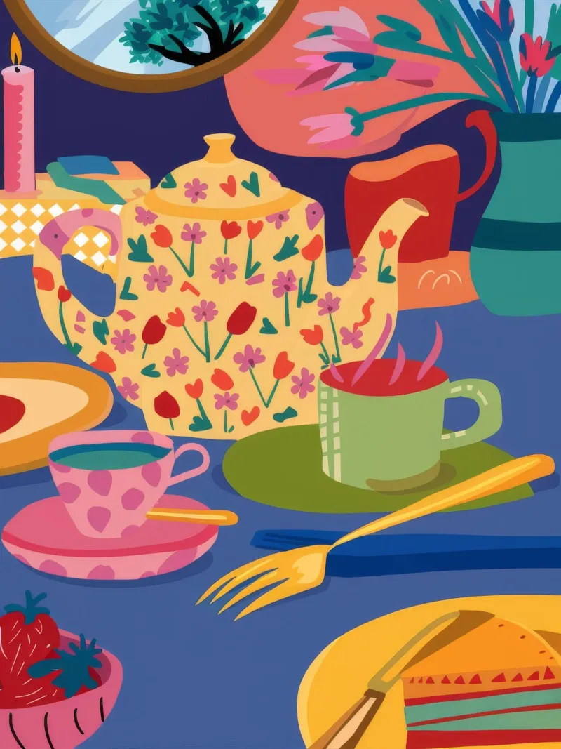 Abstract Teapot Swirls hahnemühle by Haven Mirage