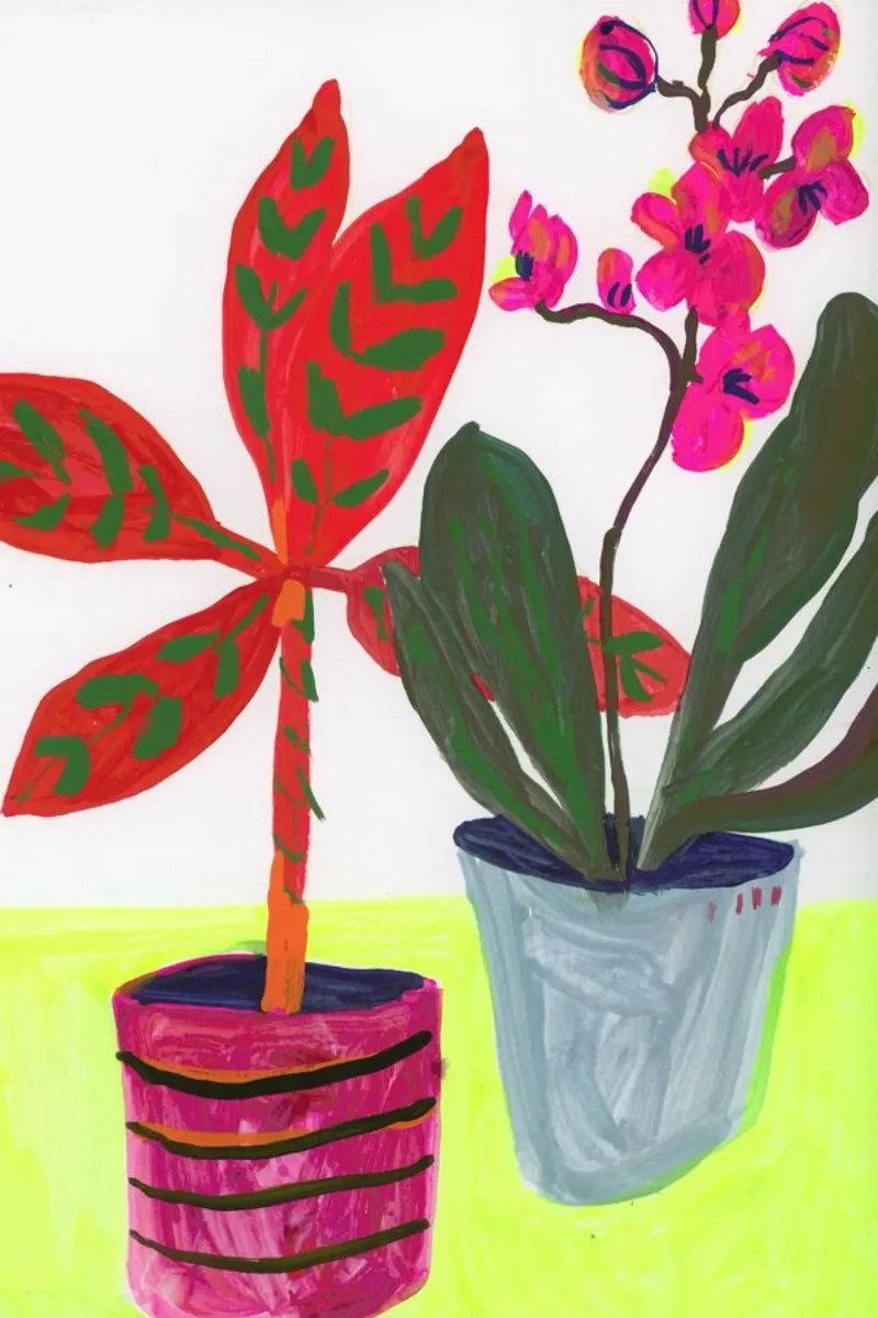 House Plants poster con telaio in plastica da Sonia Brittain