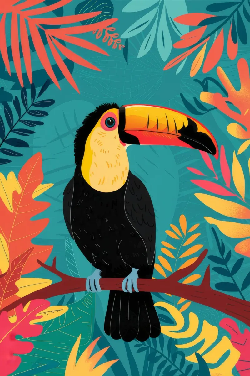 Toucan Tropicana Perch pellicola backlit da Paez Harmony