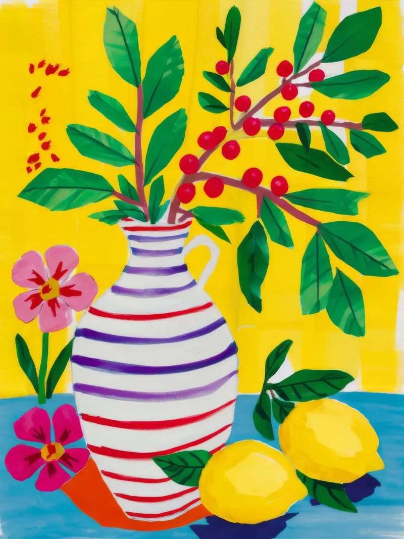 Fiori di scorza di limone poster da Paez Harmony