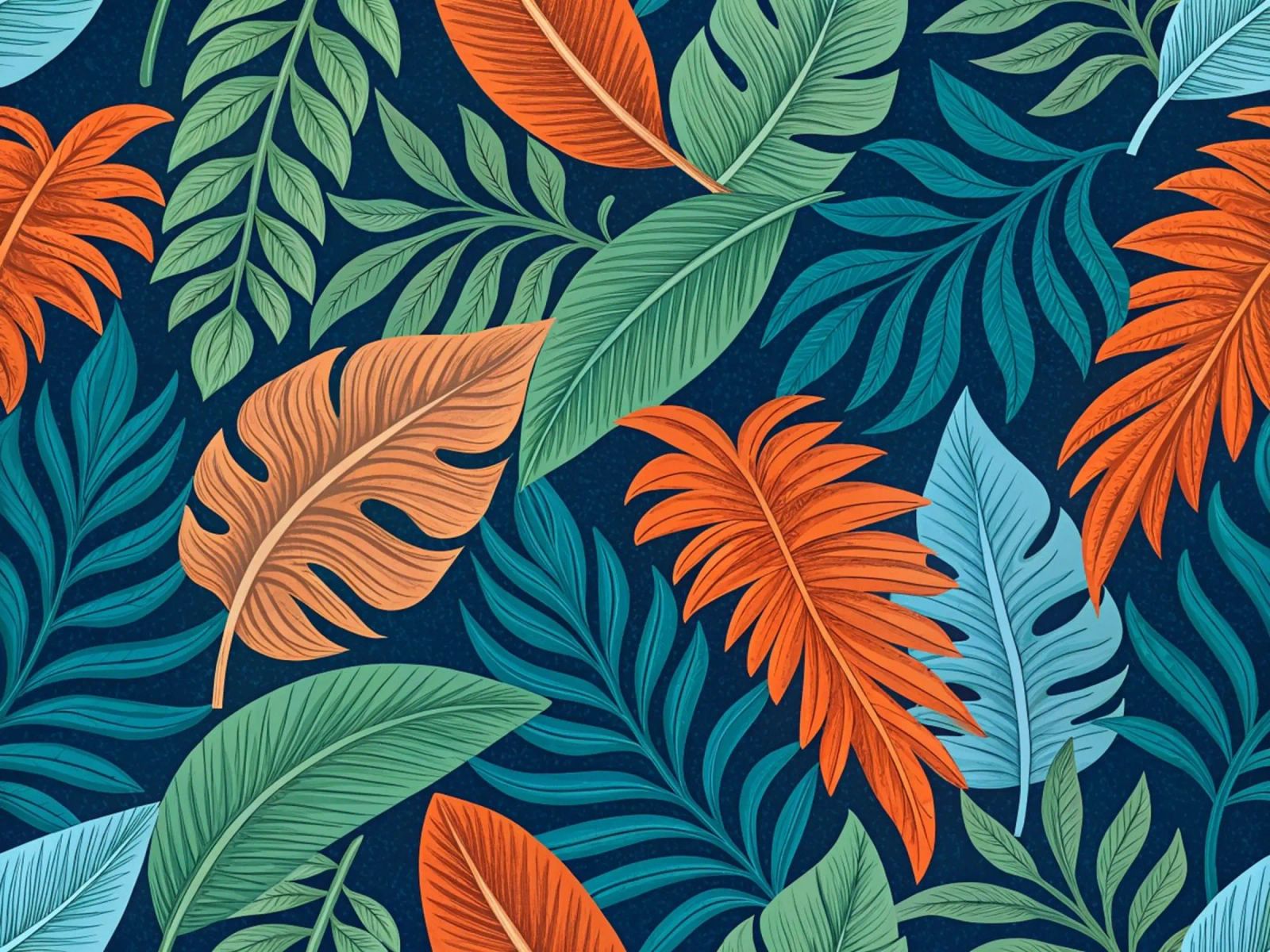 Tropical Foliage Dream: Lush Botanical Pattern poster by Artistic-shop