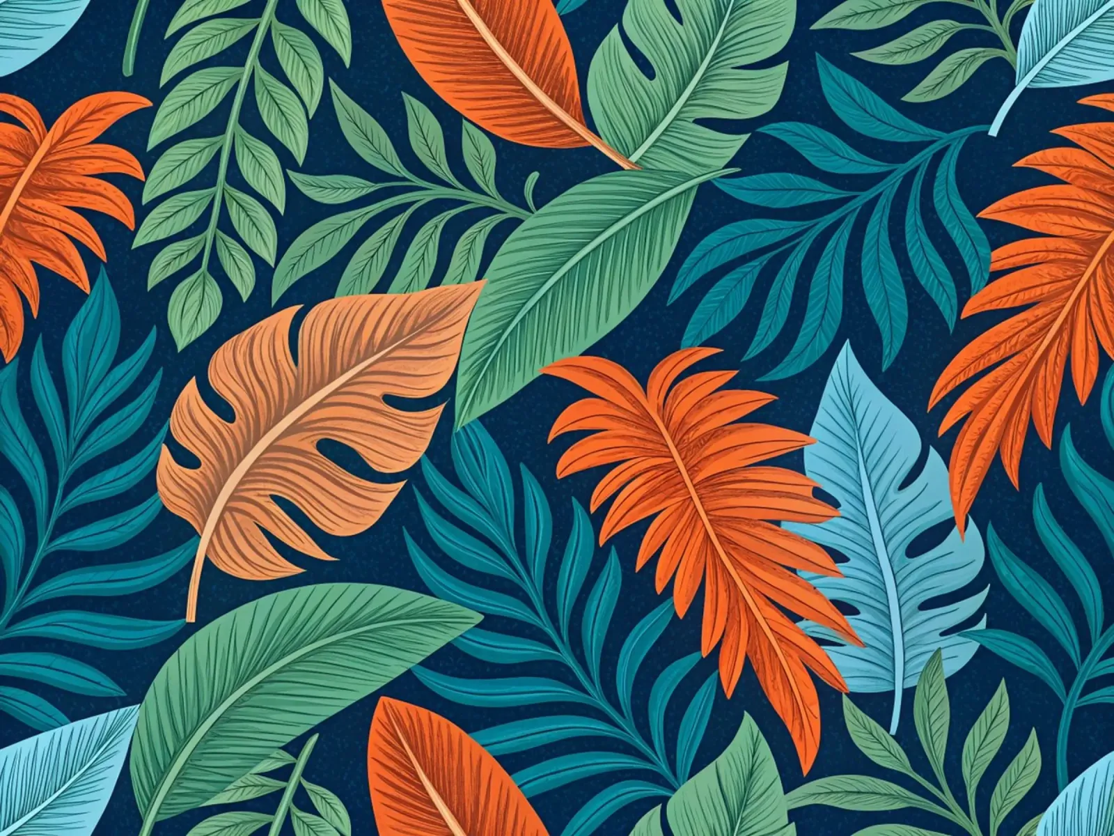 Sogno di fogliame tropicale: Motivo botanico lussureggiante pellicola backlit da Artistic-shop