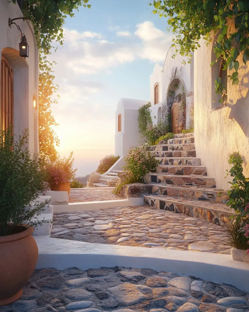Vibrazioni di Santorini alluminio dibond da PhotoVibe Decor