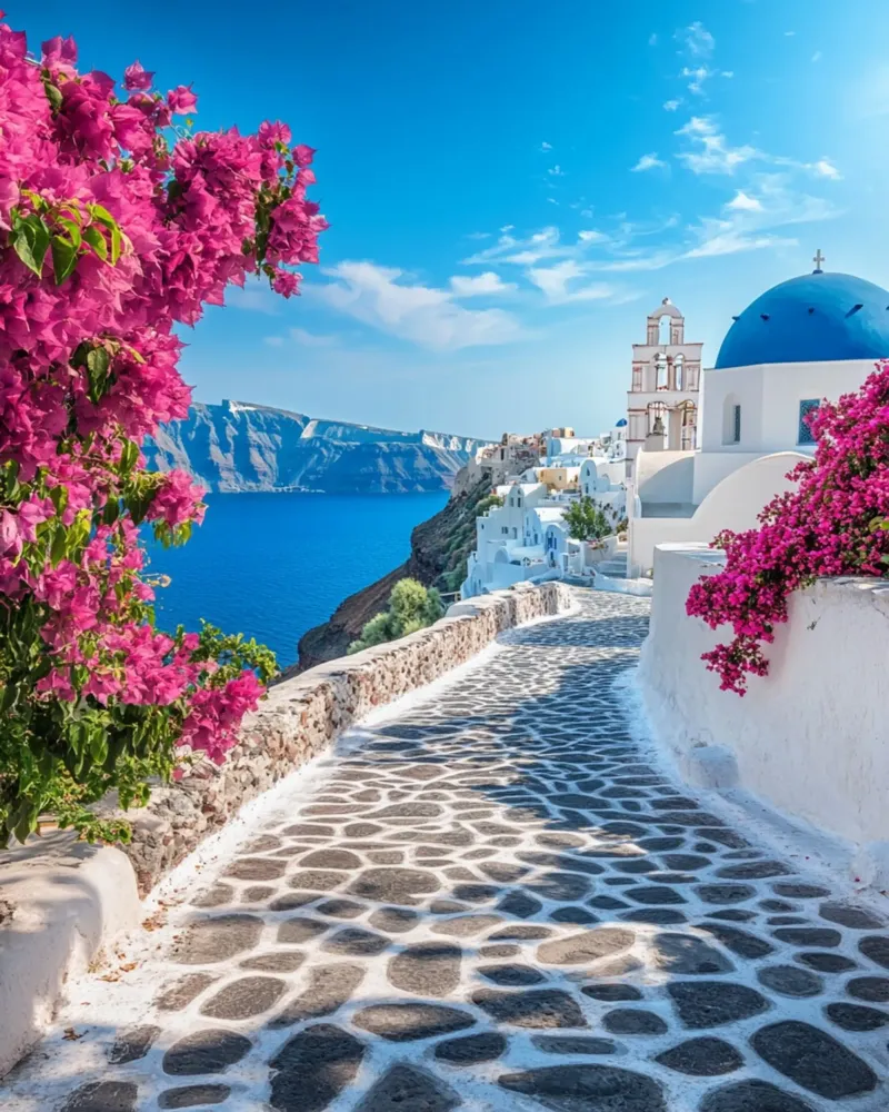 Vibrazioni di Santorini tela da PhotoVibe Decor