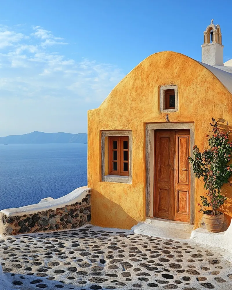 Vibrazioni di Santorini alluminio dibond da PhotoVibe Decor