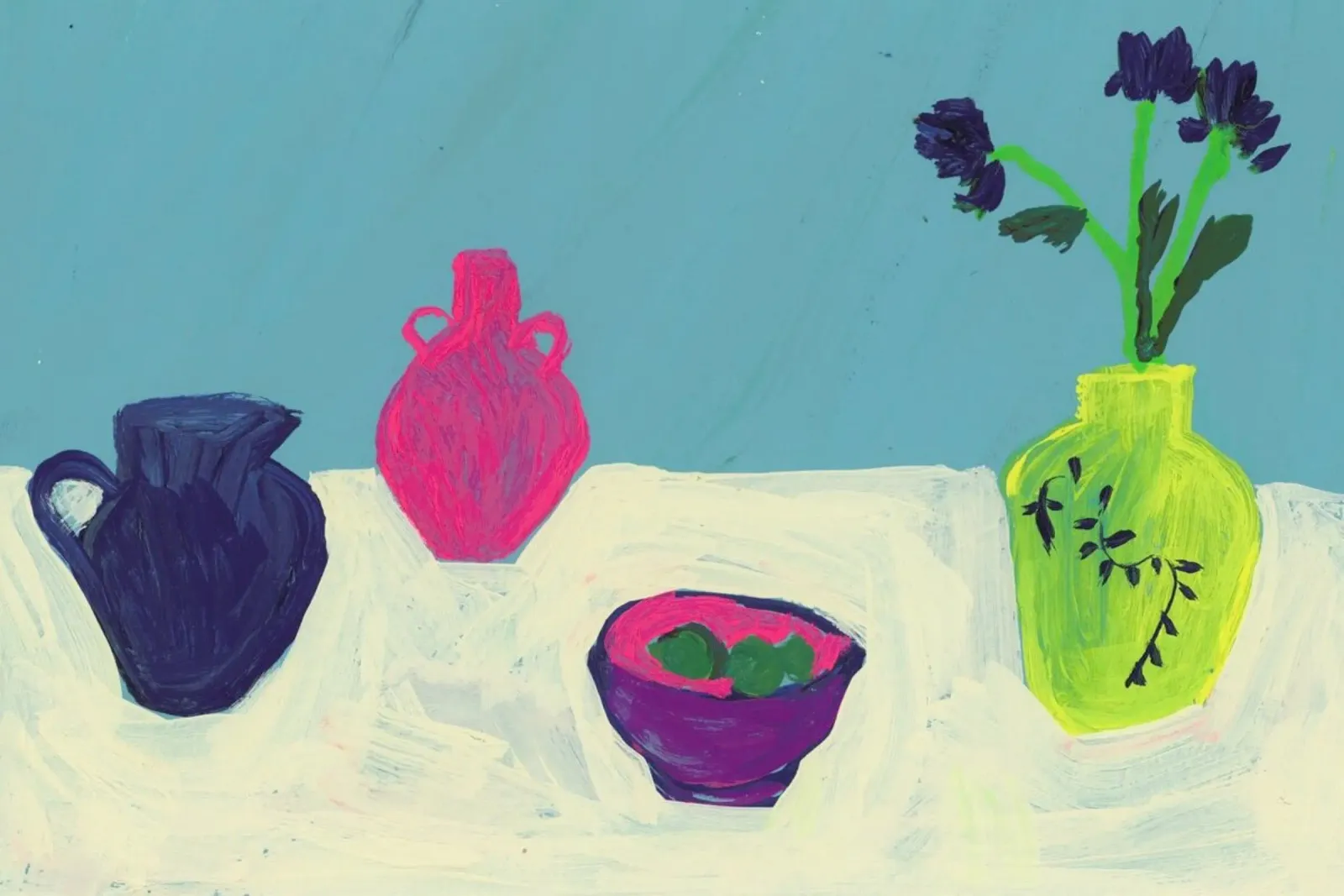 Still Life On Cream Table pellicola backlit da Sonia Brittain