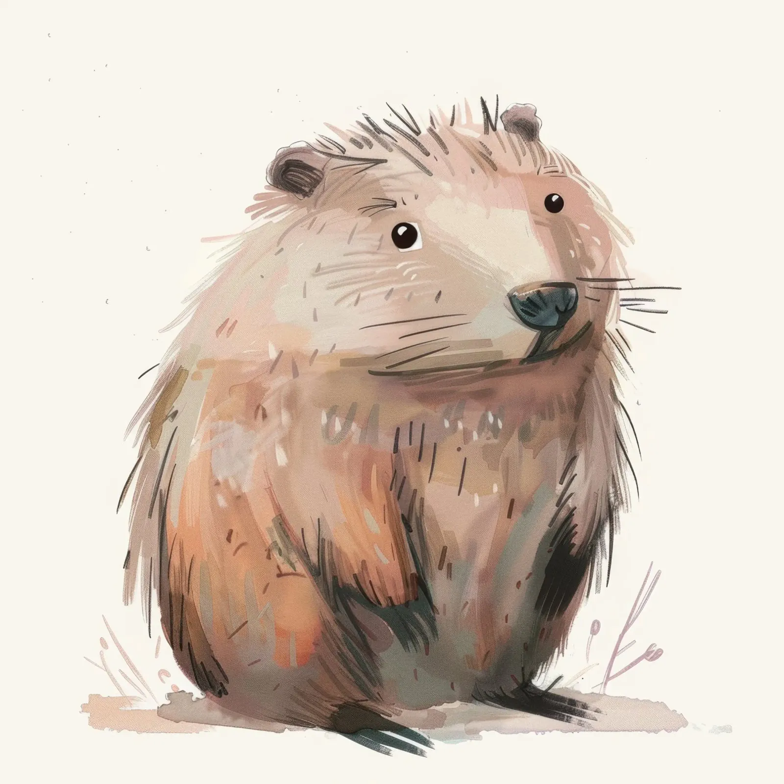 Illustrazione di una simpatica marmotta pellicola backlit da DesignDoodle