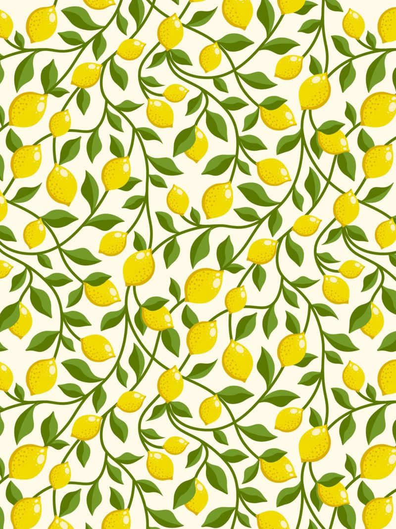 Limoni gialli e foglie verdi su crema pellicola backlit da CoelfenArt