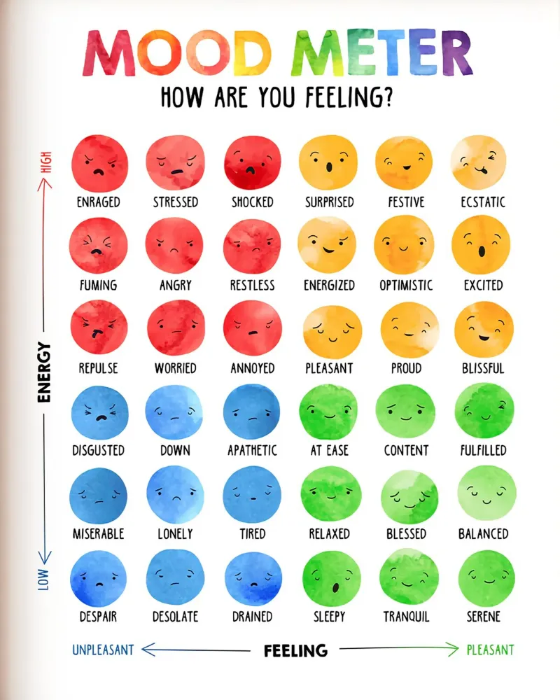 Poster del Mood Meter Emotions pellicola backlit da Monikaprint