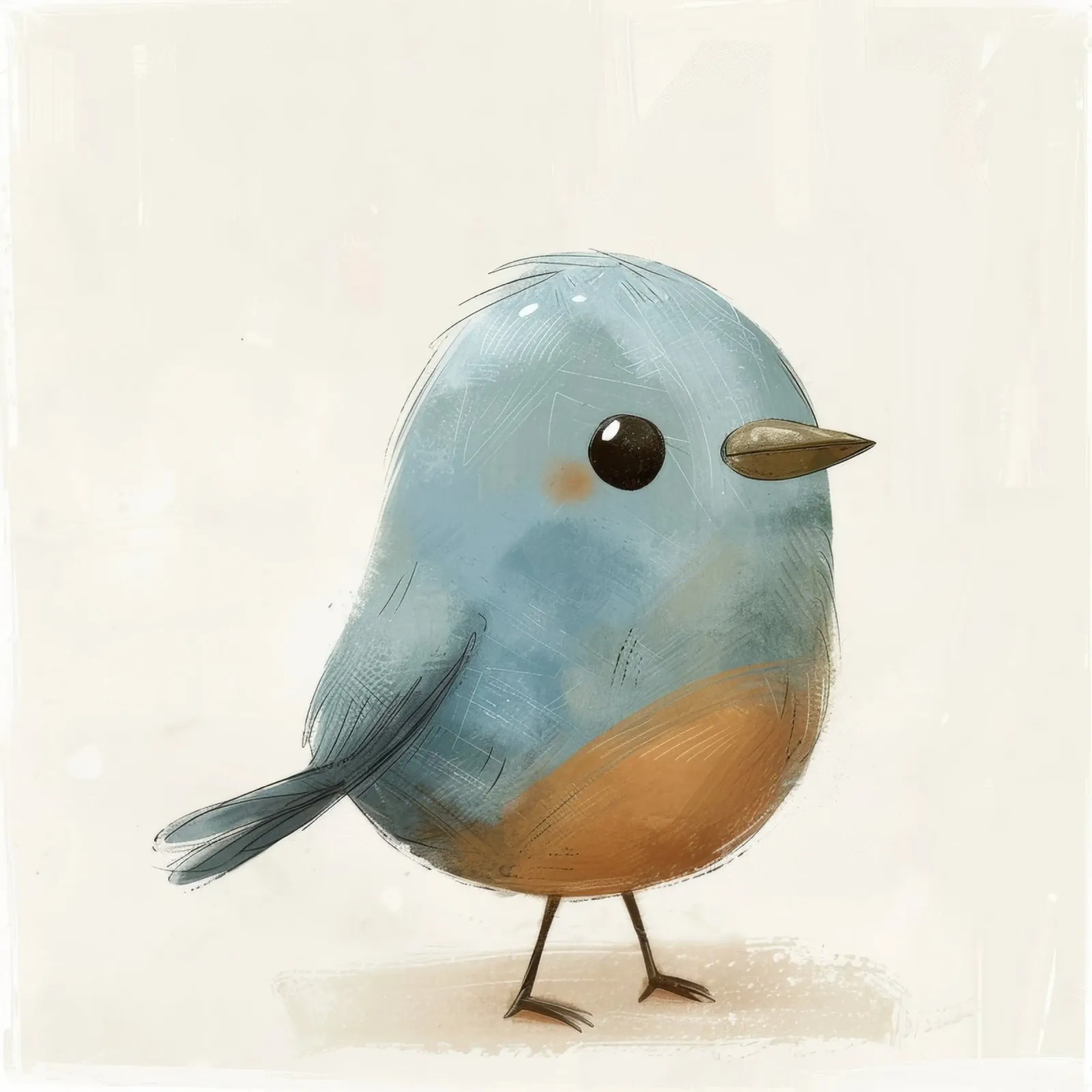 Illustrazione di un piccolo uccello blu pellicola backlit da DesignDoodle