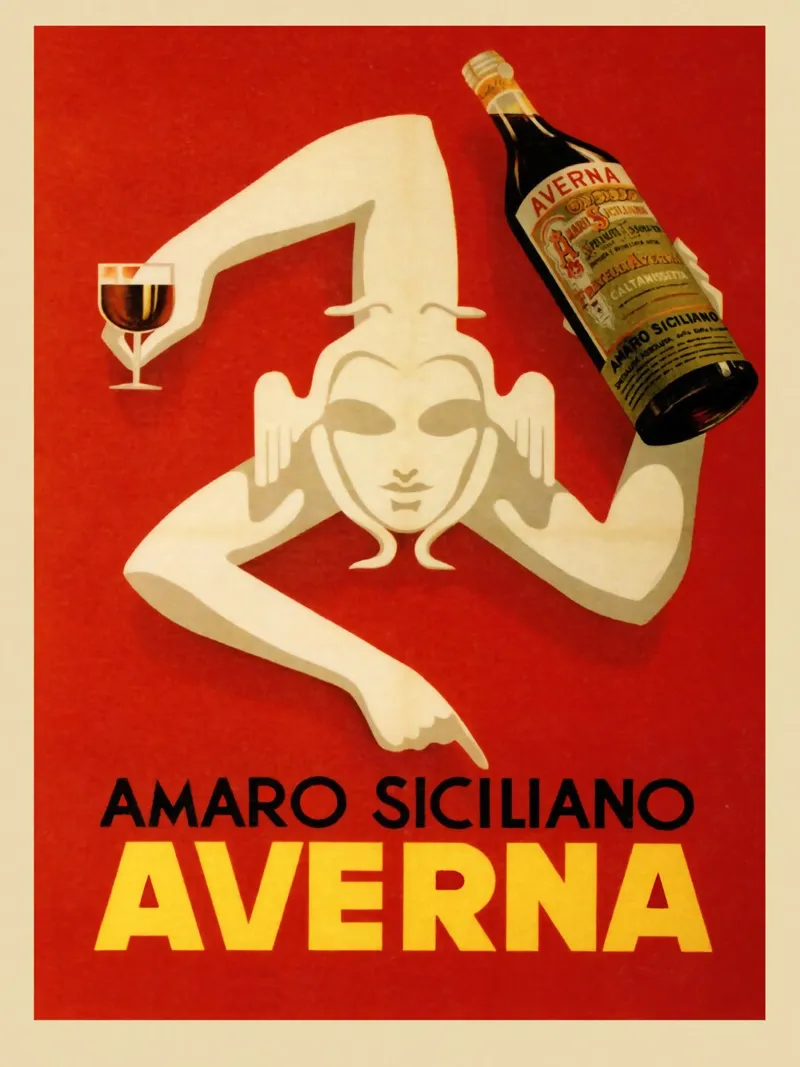 Amaro Siciliano Averna Poster poster da Neeraprint