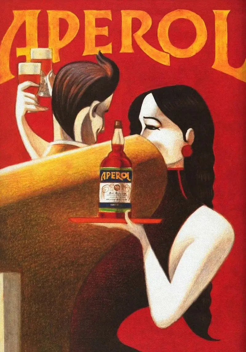 Poster d'epoca Aperol pellicola backlit da Neeraprint