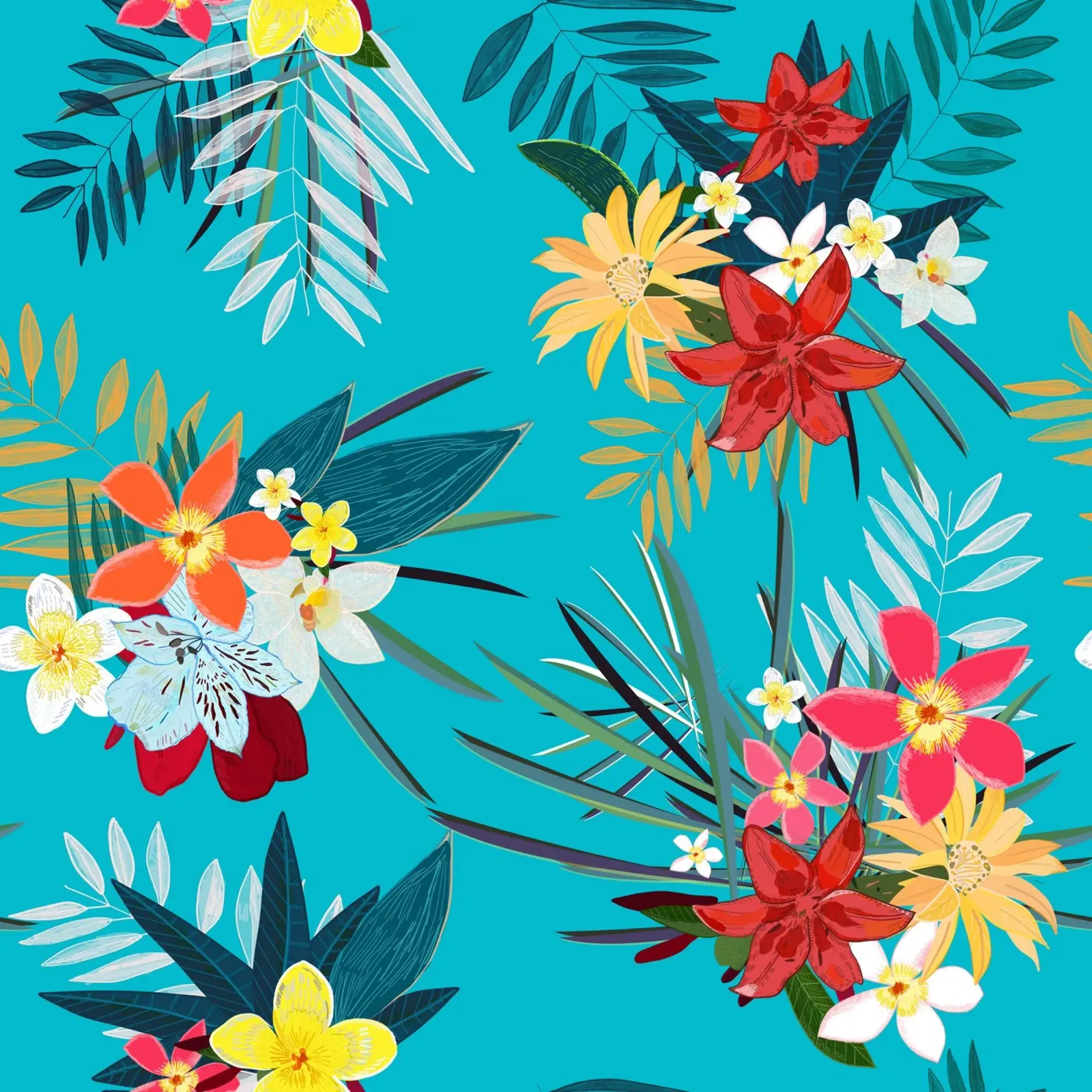Motif de lys Frangipani hahnemühle de gulsengunel