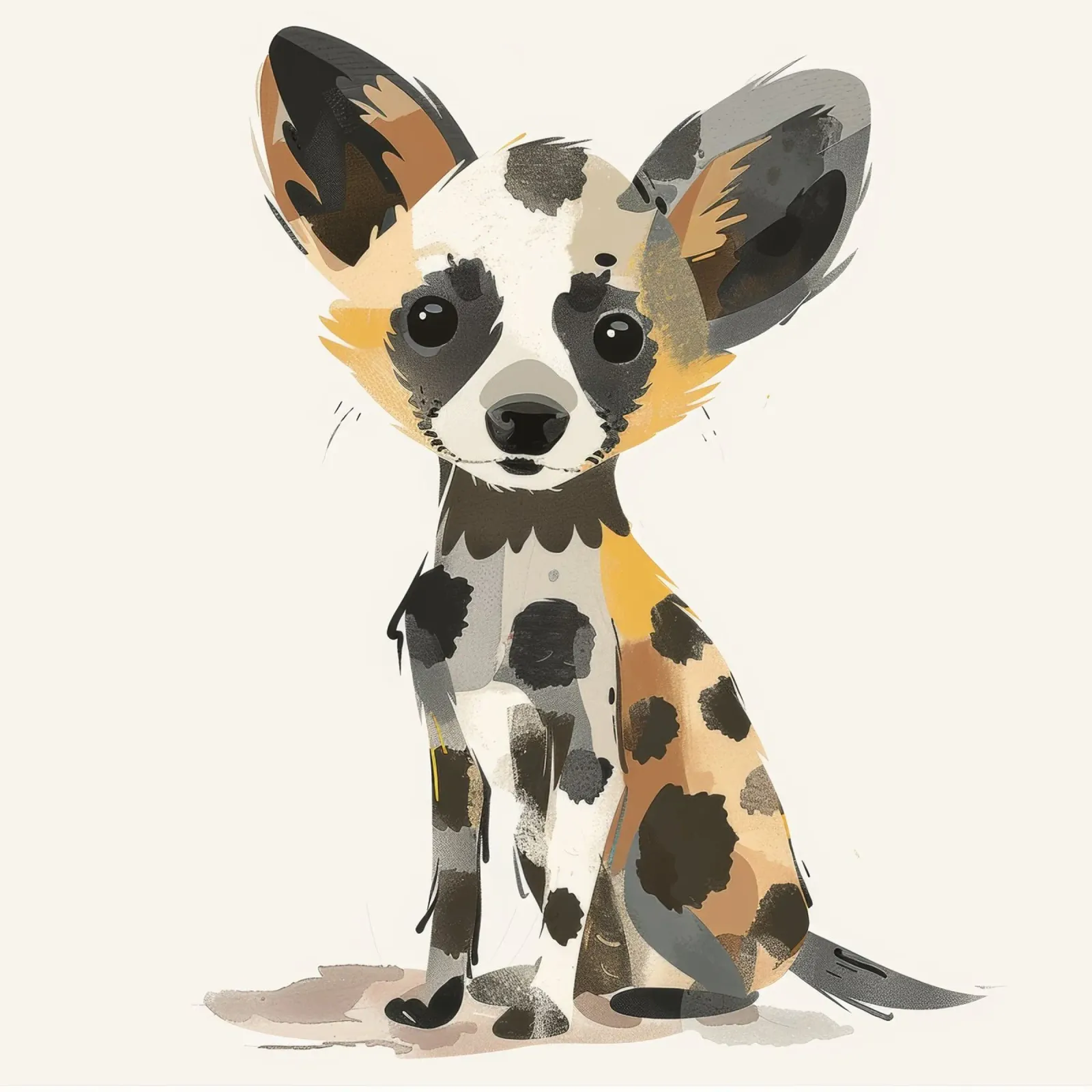 Illustrazione di un cucciolo di cane selvatico africano pellicola backlit da DesignDoodle