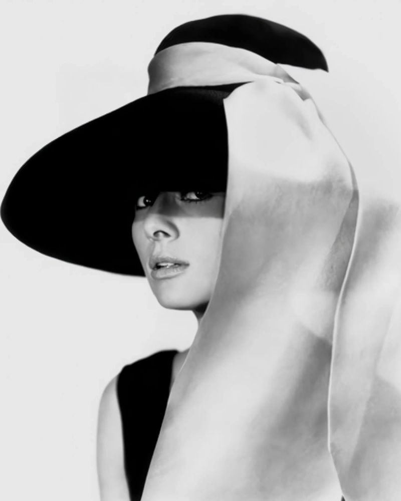 Audrey Monochrome Leinwand von Lorraine Mooore