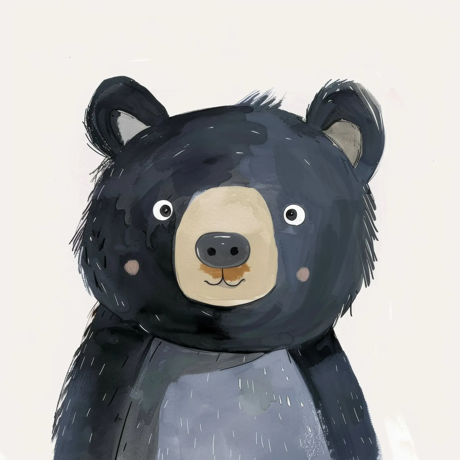 Illustrazione stilizzata di un cucciolo di orso nero 2 pellicola backlit da DesignDoodle