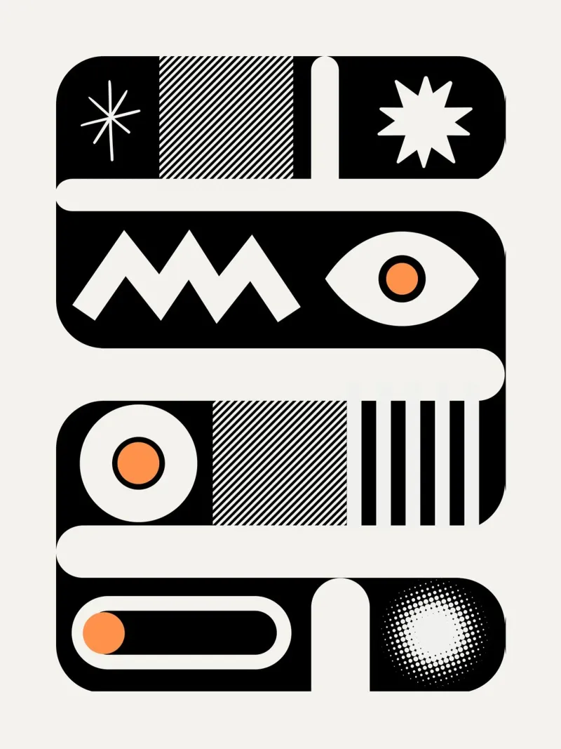 Mono geometrical design pellicola backlit da Little Dean