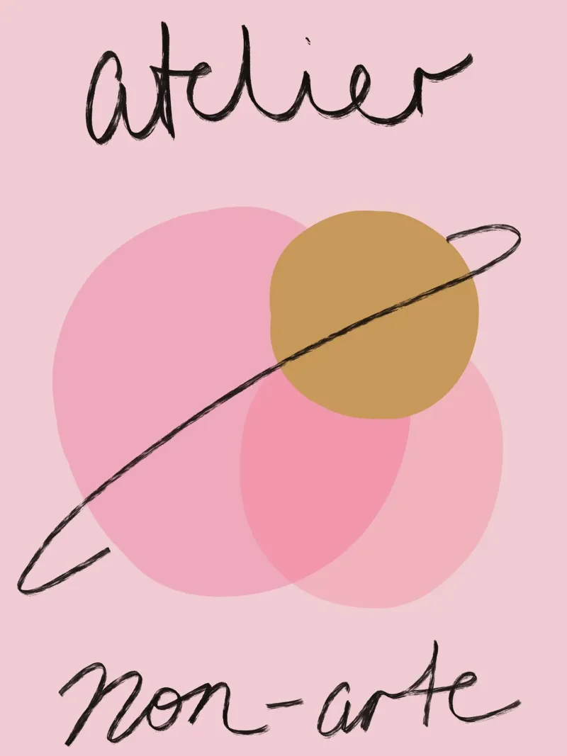 Abstract Shapes Pink and Yellow poster con marco de plástico de GraceDigitalArtCo