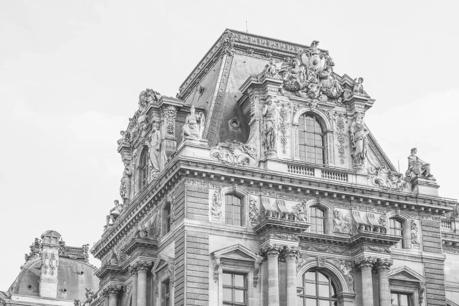 Paris Building Black and White pellicola backlit da GraceDigitalArtCo