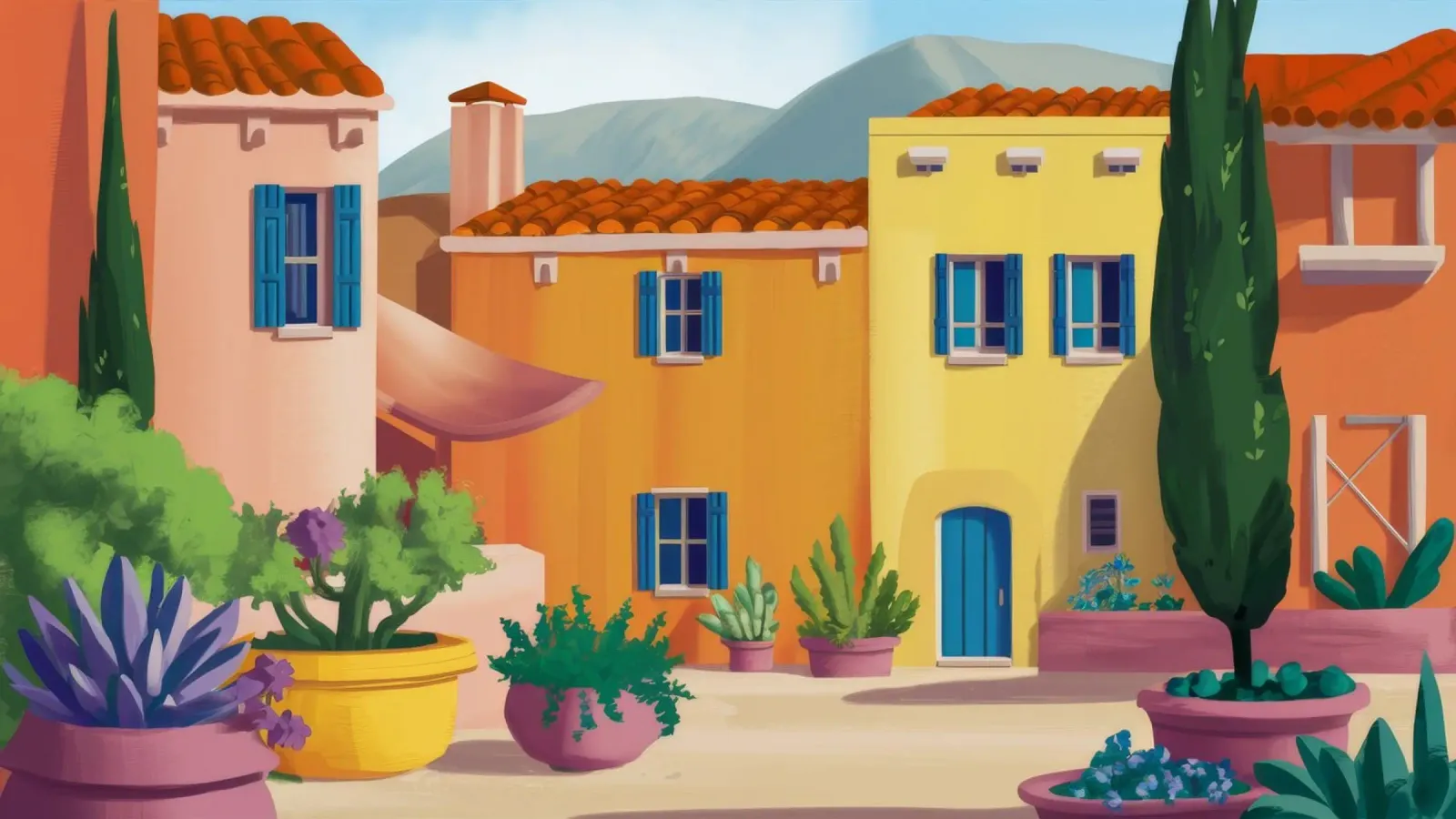 Cortile Citrus Calm pellicola backlit da Chroma Haven
