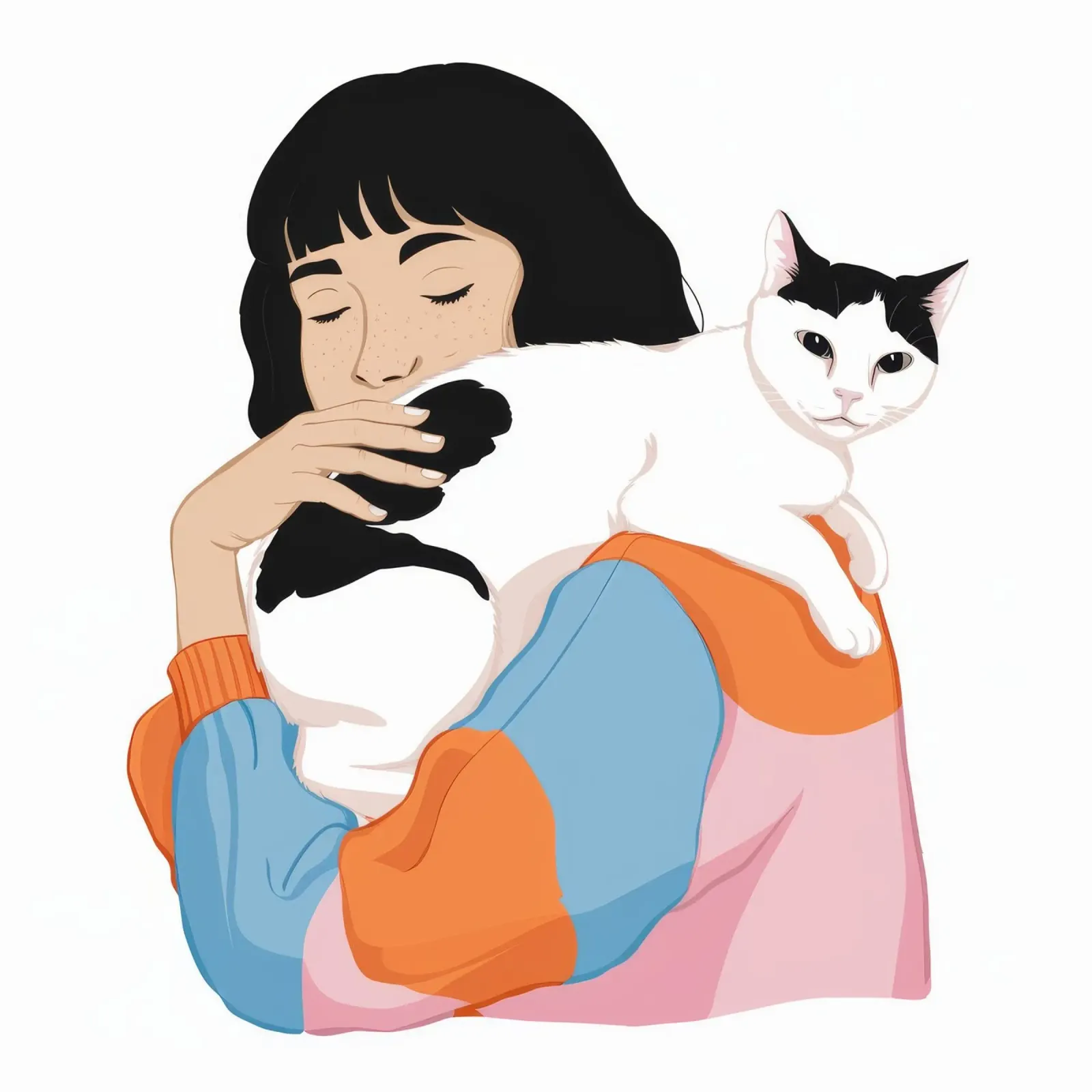 Gentle Cat Affection canvas by Chroma Haven