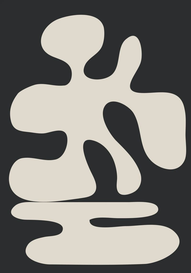 Modern Abstract Shapes 1 poster by Nadjaa