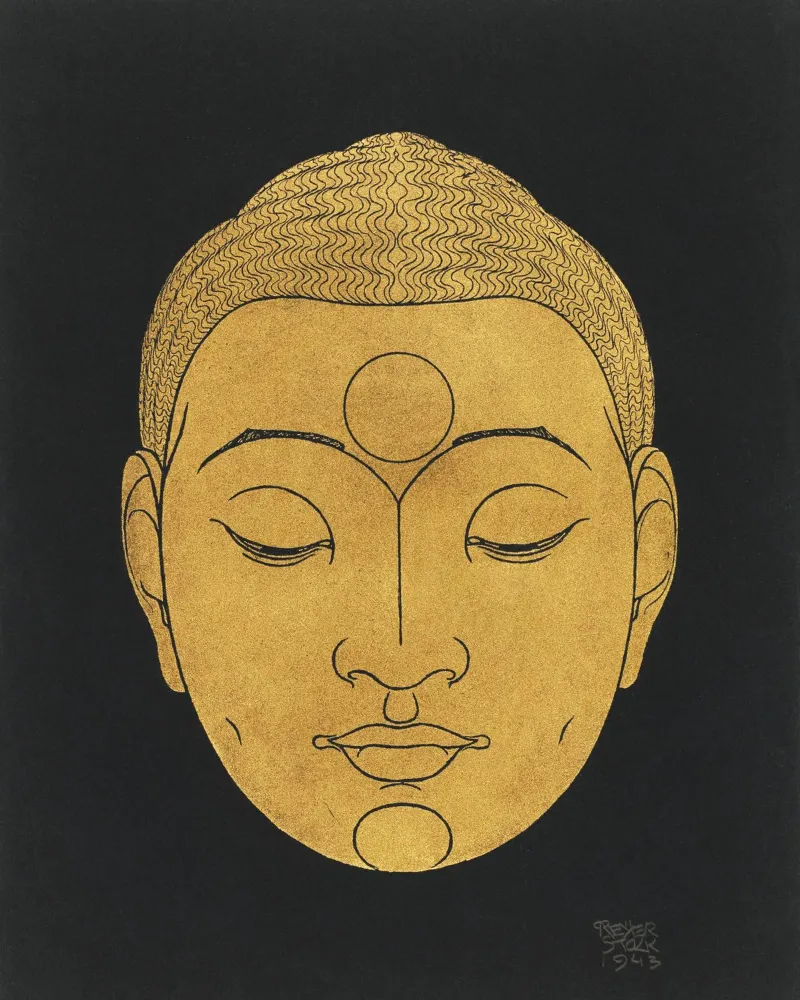 Testa di Buddha (1943) di Reijer Stolk pellicola backlit da Venus Art