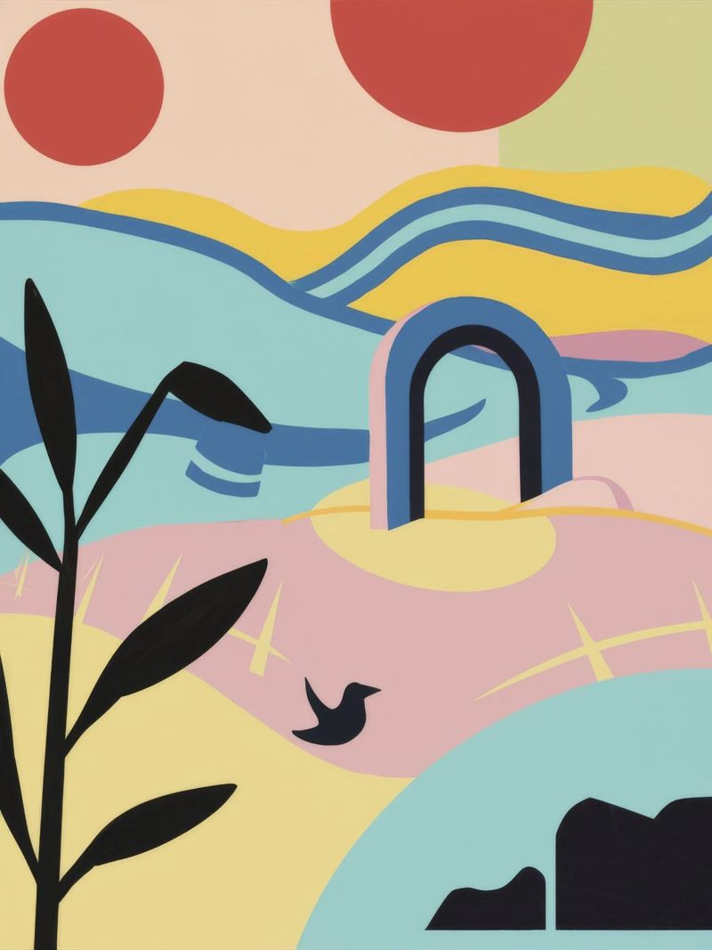 Abstract Coastal Forms poster by Chroma Haven