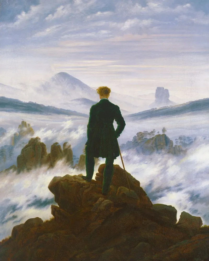 Wanderer above the Sea of Fog by Caspar David Friedrich canvas by Classic Art Prints