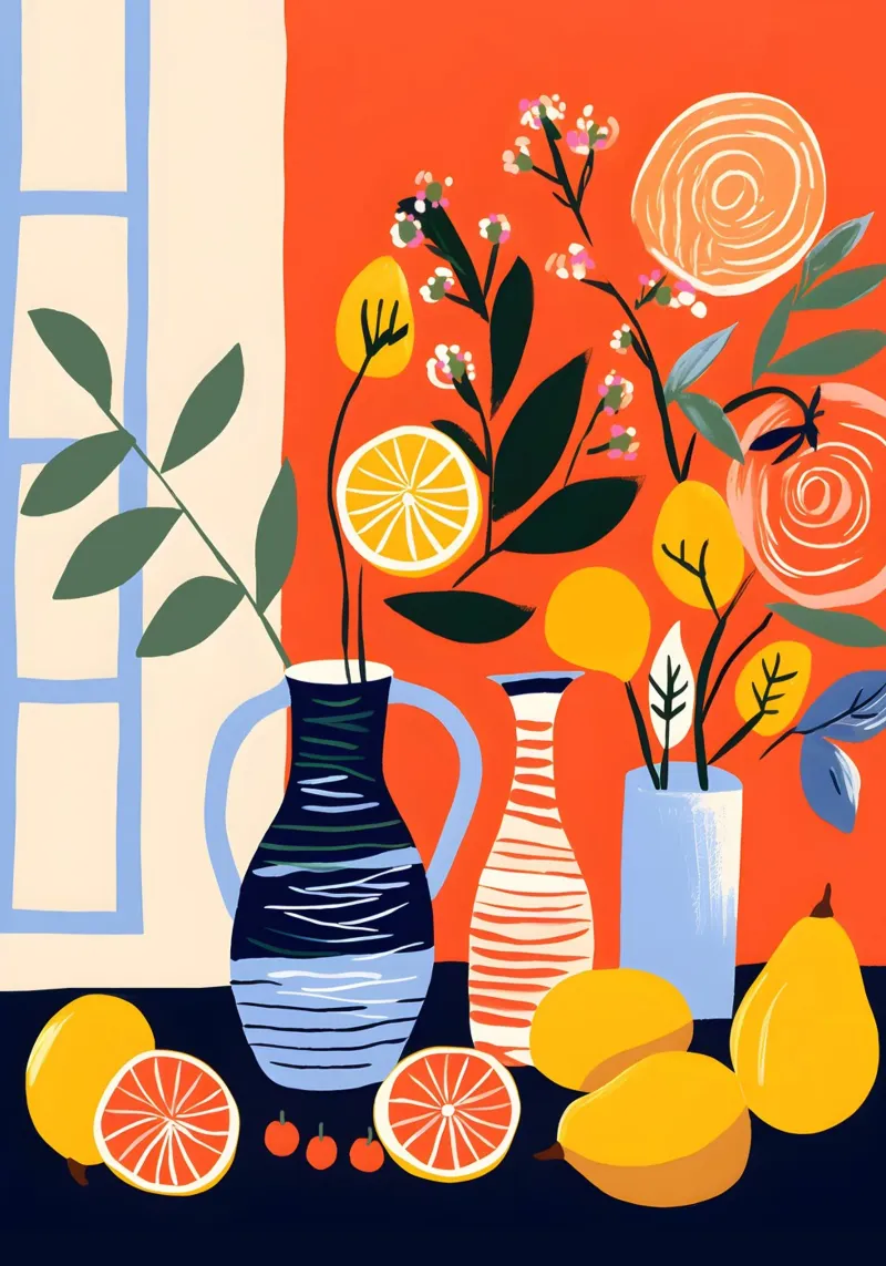 Vases and fruits pellicola backlit da LisaArtes
