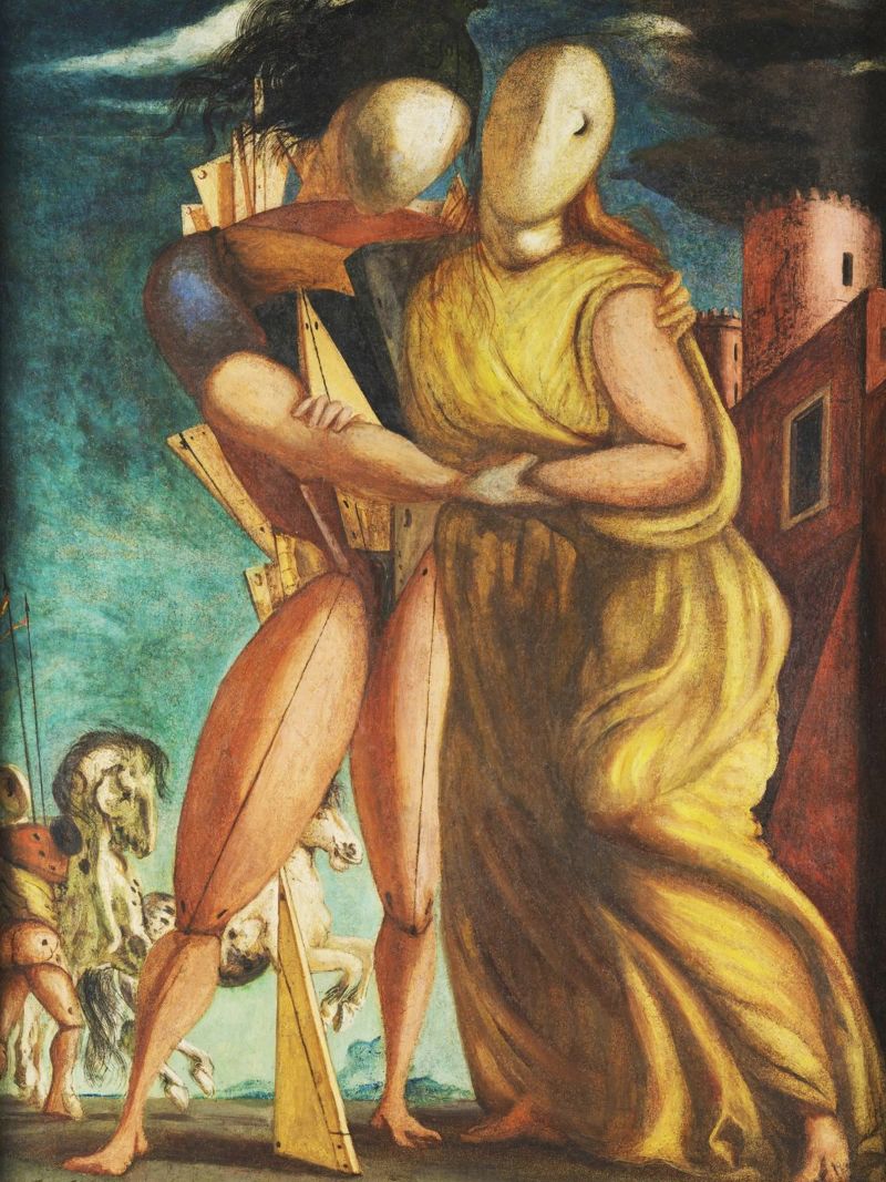 Hector et Andromaque par Giorgio de Chirico poster de Classic Art Prints