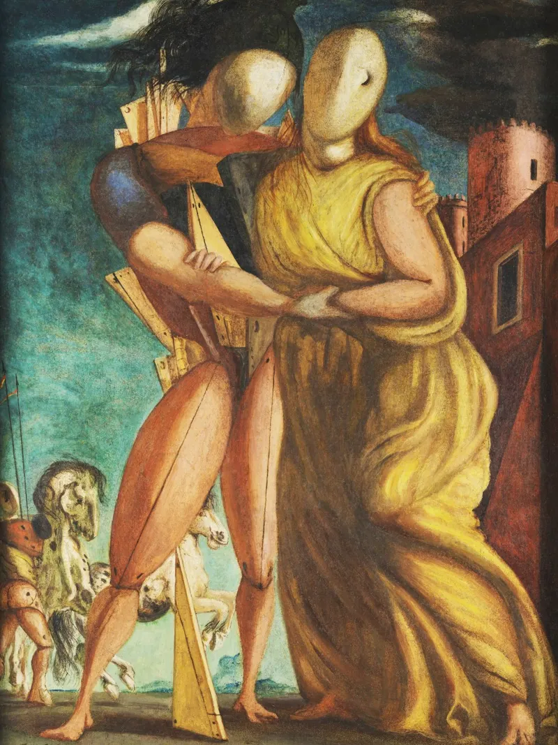 Ettore e Andromaca by Giorgio de Chirico alluminio dibond da Classic Art Prints