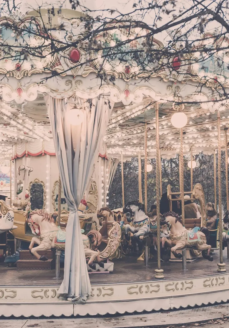 Paris Winter Carousel pellicola backlit da GraceDigitalArtCo