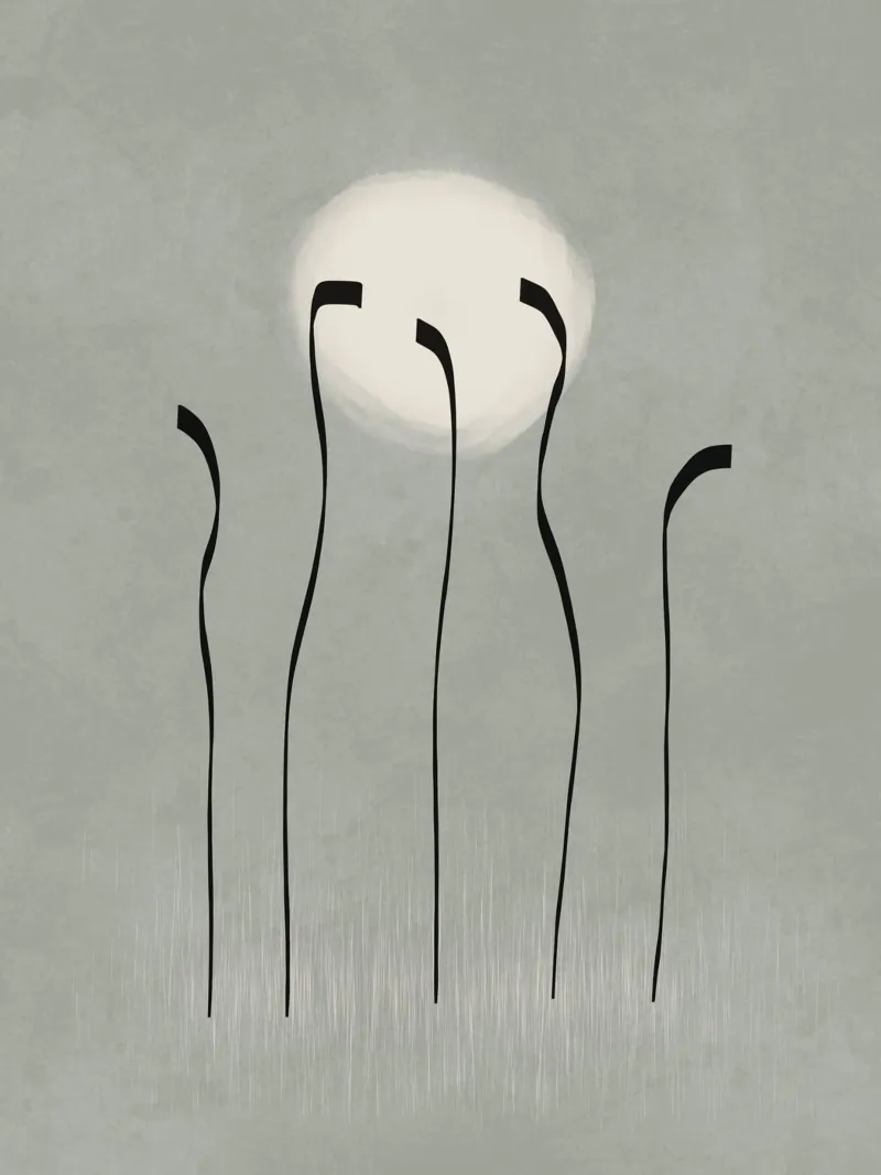 Dancing in the moonlight in sage green pellicola backlit da Imaginative