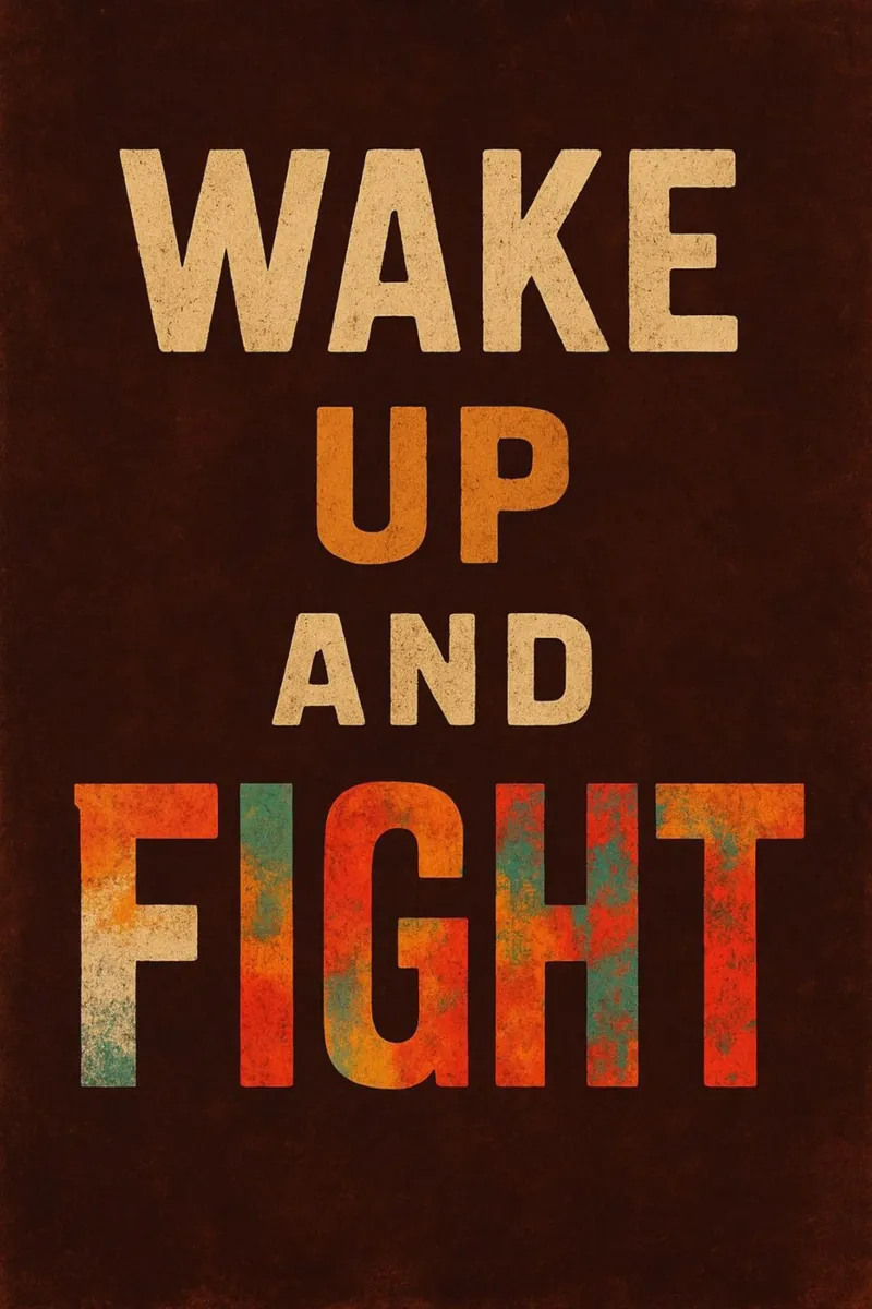 Wake Up and Fight Motivational acrylic glass by inspirational quote