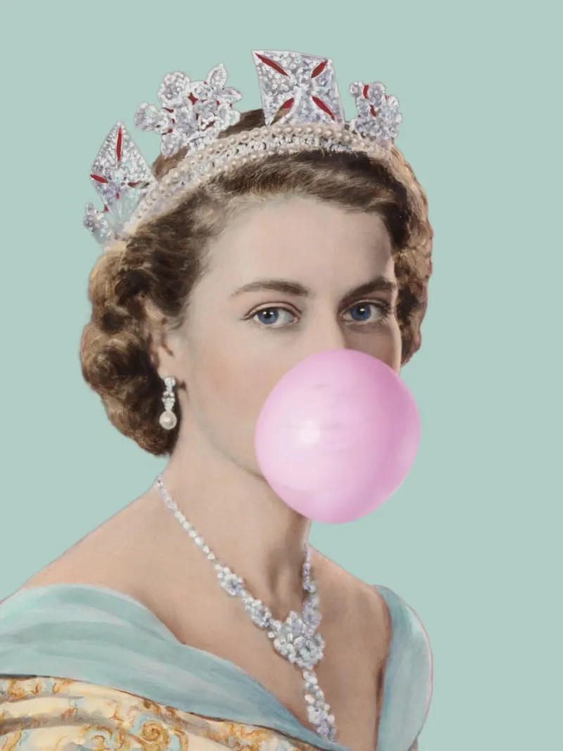 Queen Elizabeth Bubble-Gum plexiglass da GraceDigitalArtCo