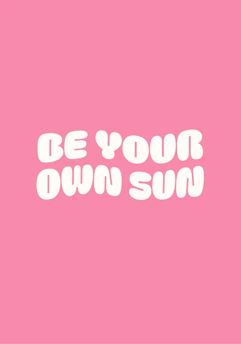 your own sun poster with plastic frame by be.
