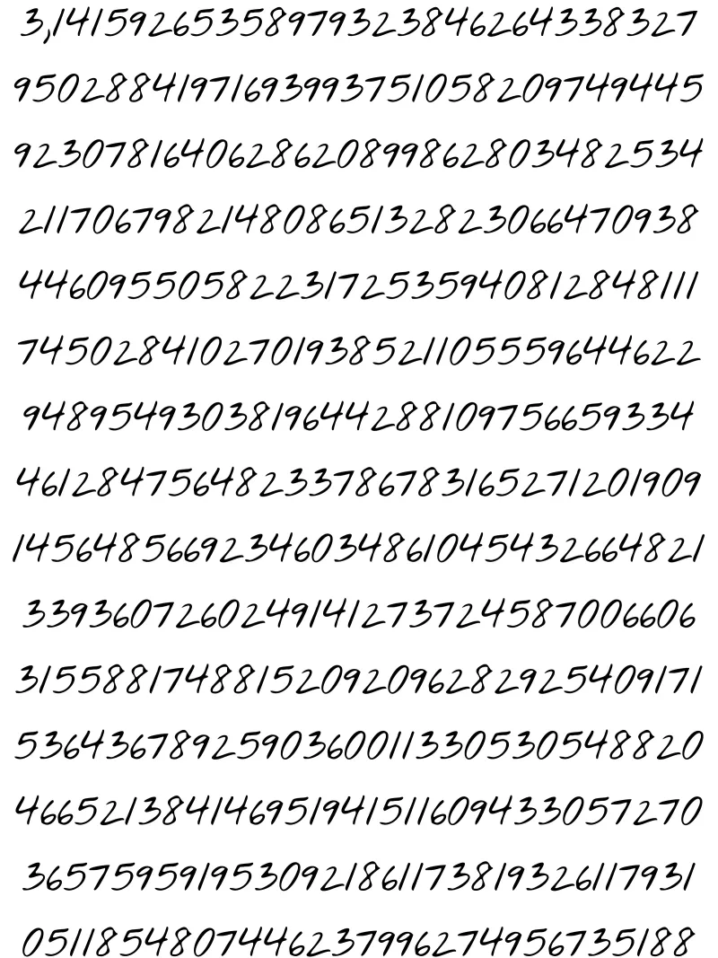 Pi - The circle number canvas by lorbass
