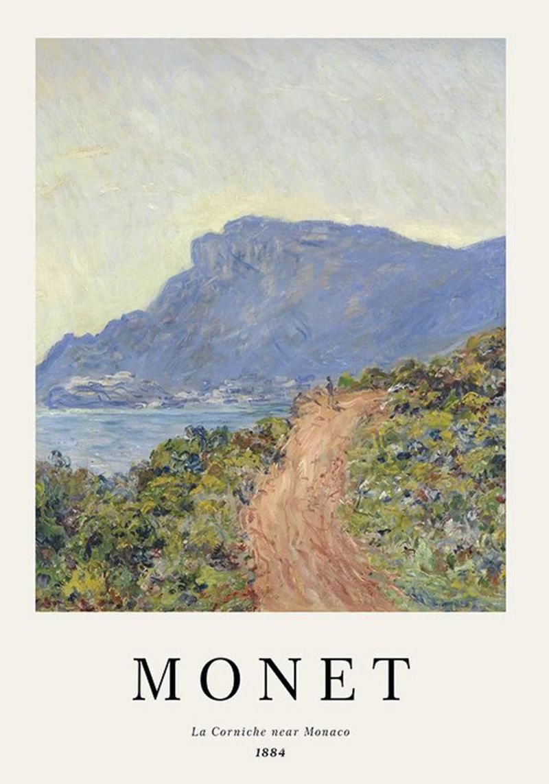 friedlicher bergstrand claude monet Poster von belong shop