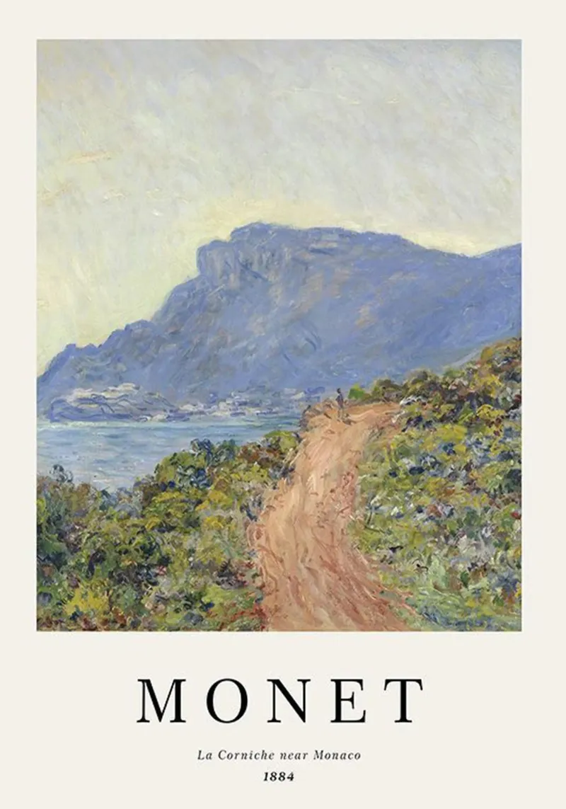 spiaggia tranquilla di montagna claude monet pellicola backlit da belong shop