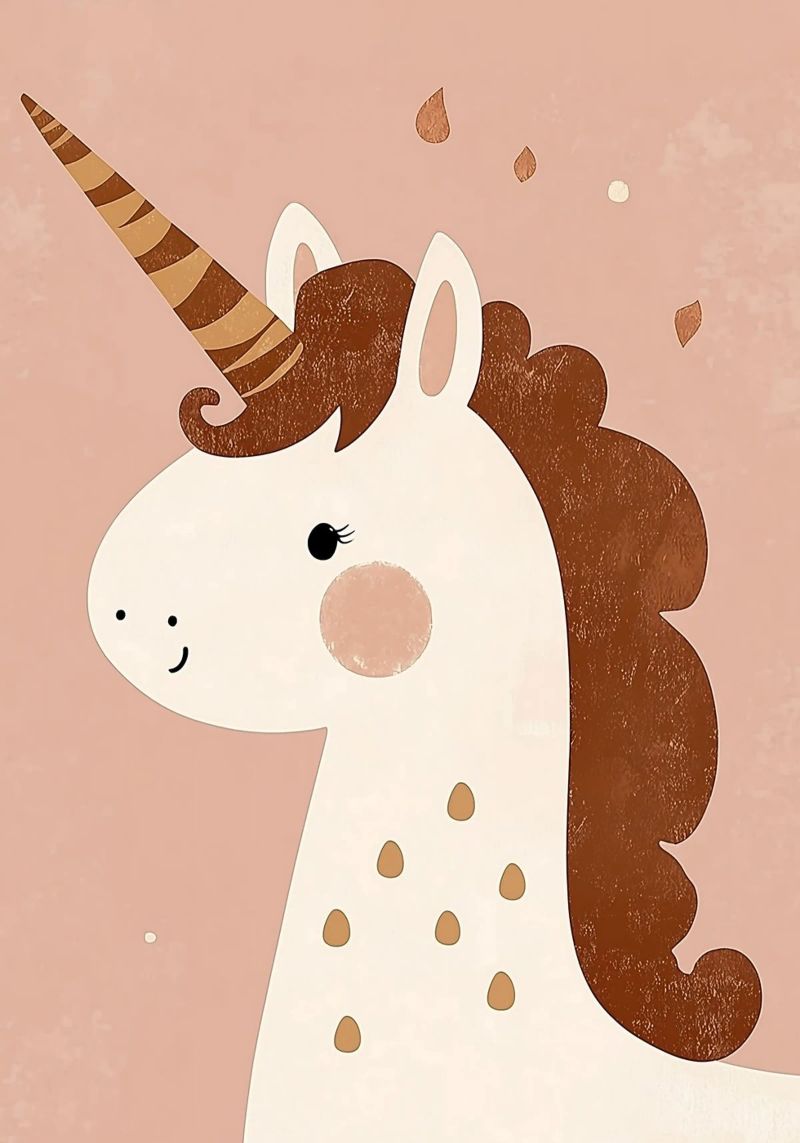 Einhorn Kinderzimmer Kunst, Kinder Wand Kunst, niedlich Druck für Kinder Poster von Little Lola