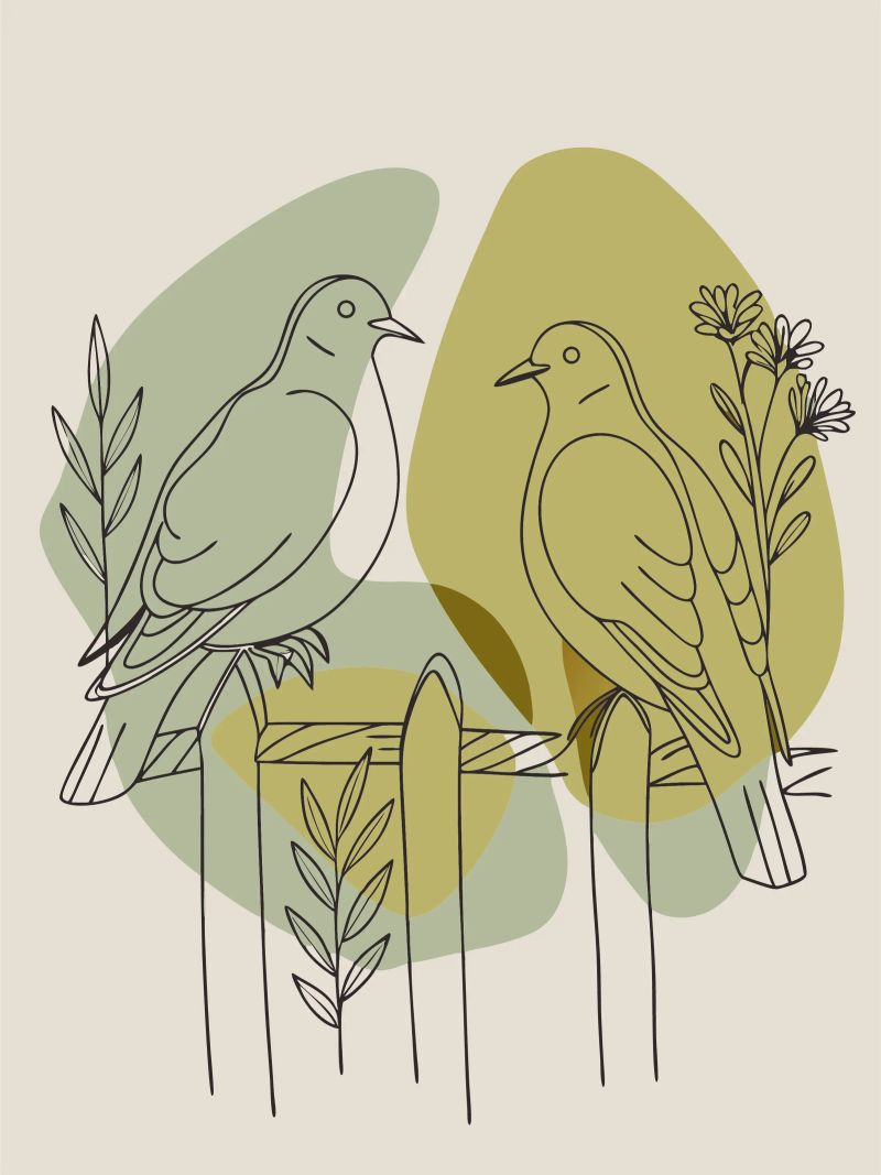 Two Doves poster by RELAXING TOUCH